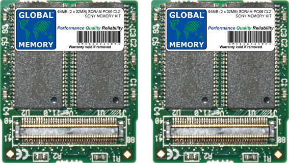 64MB (2 x 32MB) SDRAM PC66 MEMORY RAM KIT FOR SONY LAPTOPS/NOTEBOOKS